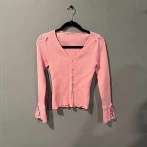 Pink Sweater Cardigan